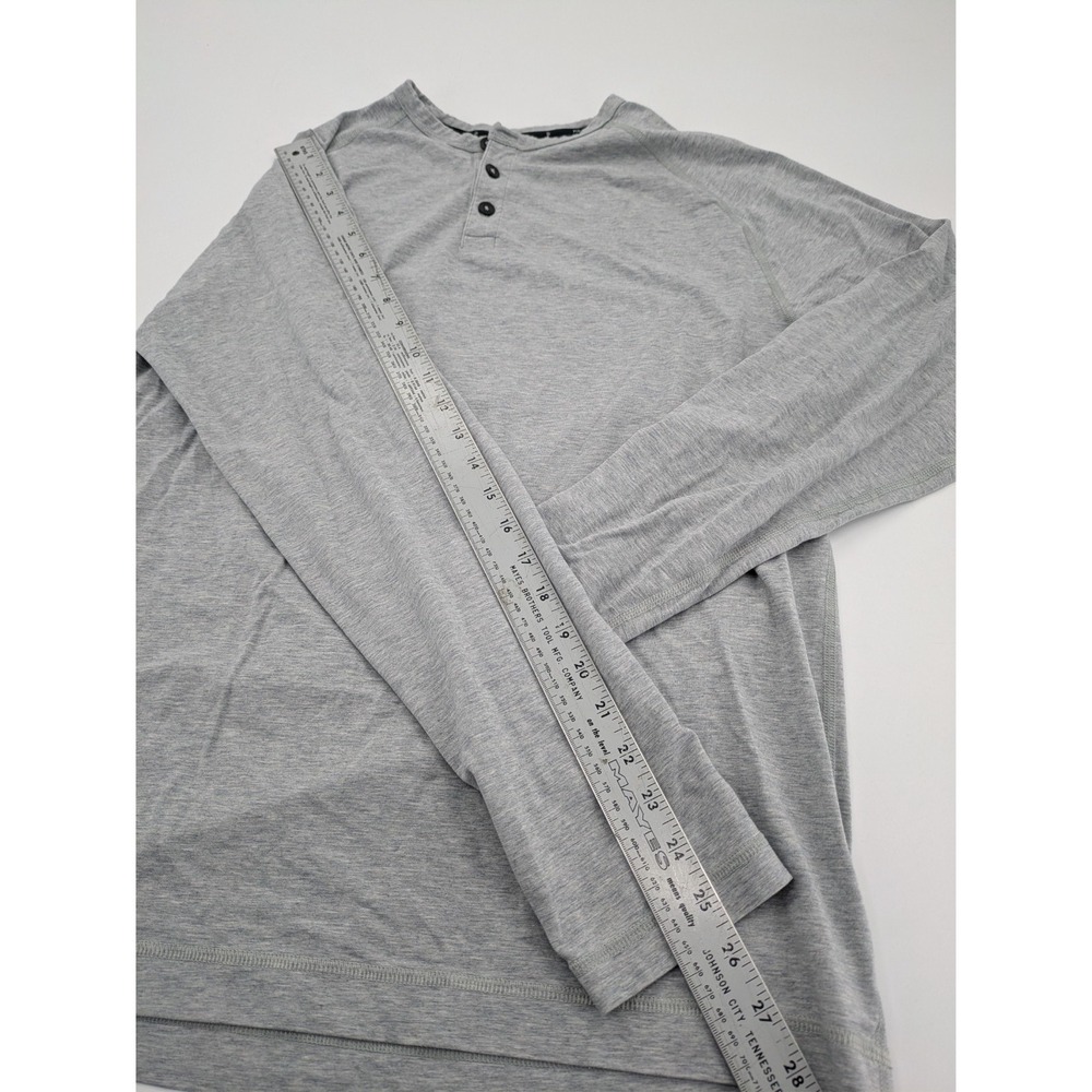 Public Rec Shirt Mens Large Gray Henley Go To Long Sleeve Performance Pullover - Picture 8 of 8